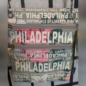 Robin Ruth Philadelphia Gray Crossbody Bag